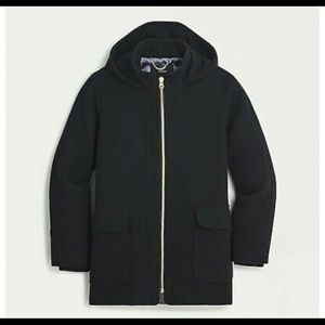 J.Crew Navy Swing Coat in Stadiumcloth Wool